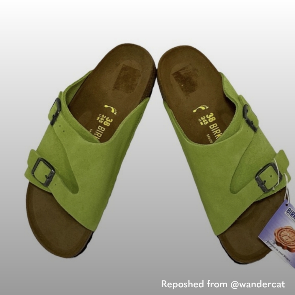 ⚜️Womens Birkenstock Zurich New Green Suede